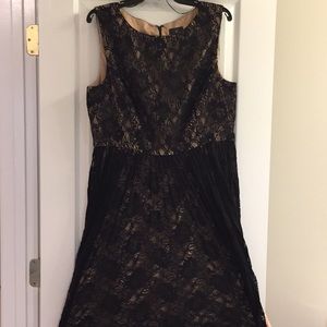 Black lace cocktail dress